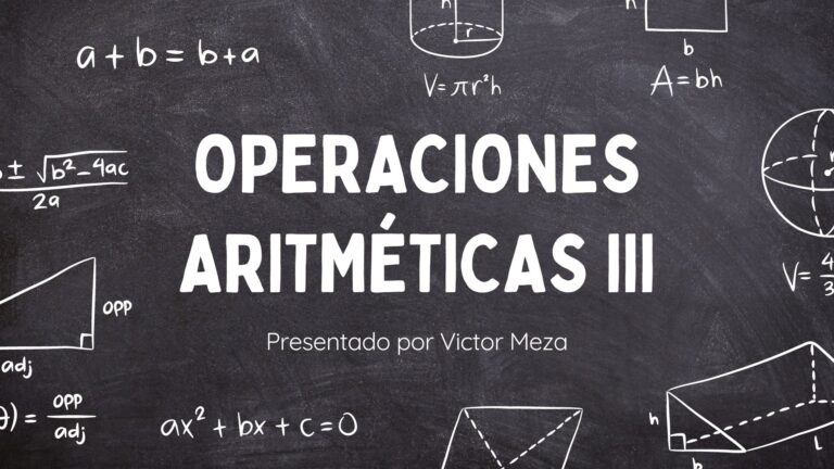 Curso Operaciones Aritméticas III